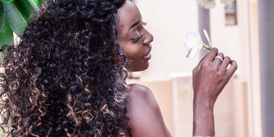 Beautiful Girl with an Flower